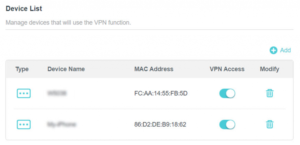 Настройка устройств для VPN